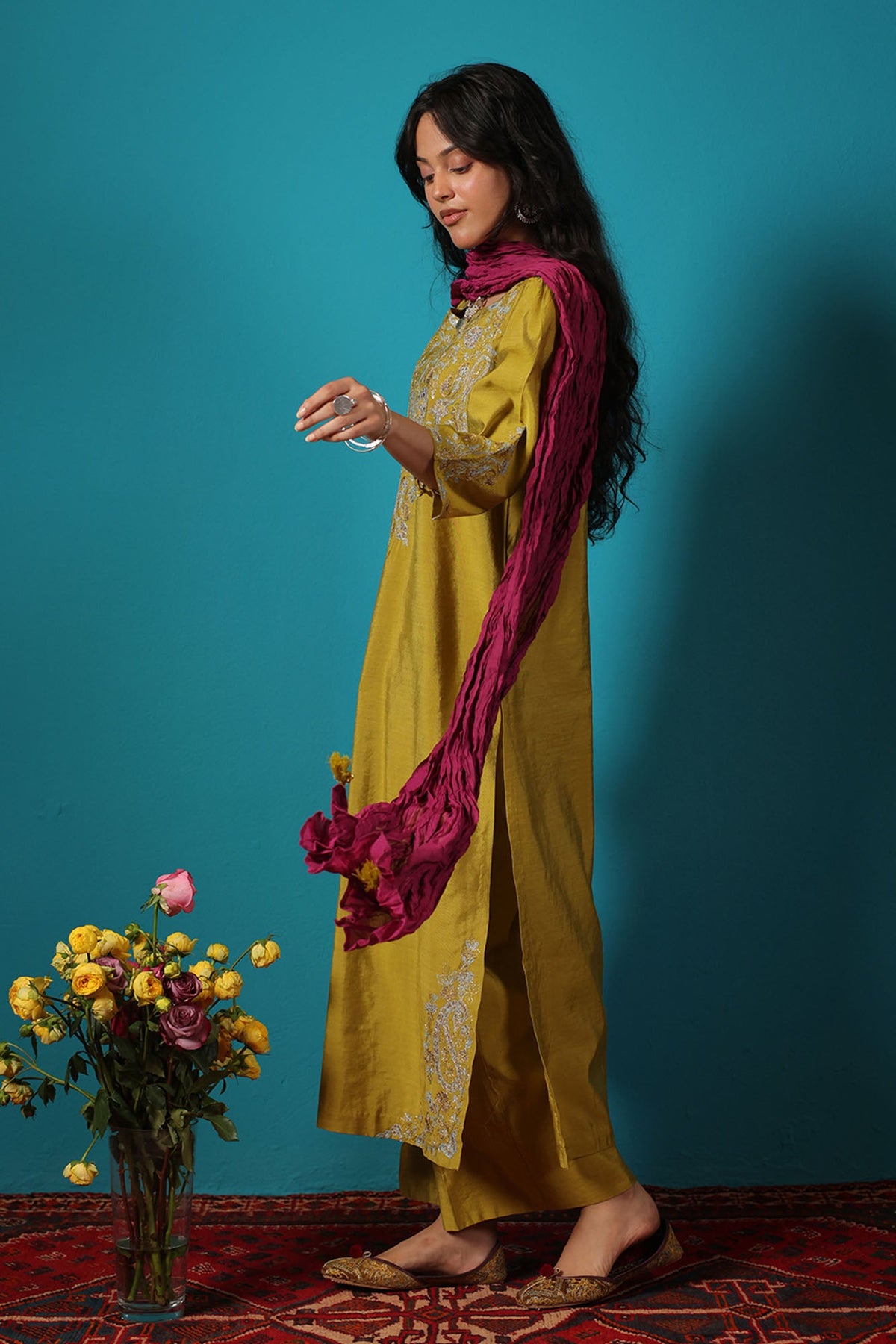 Embroidered Paisley Ensemble