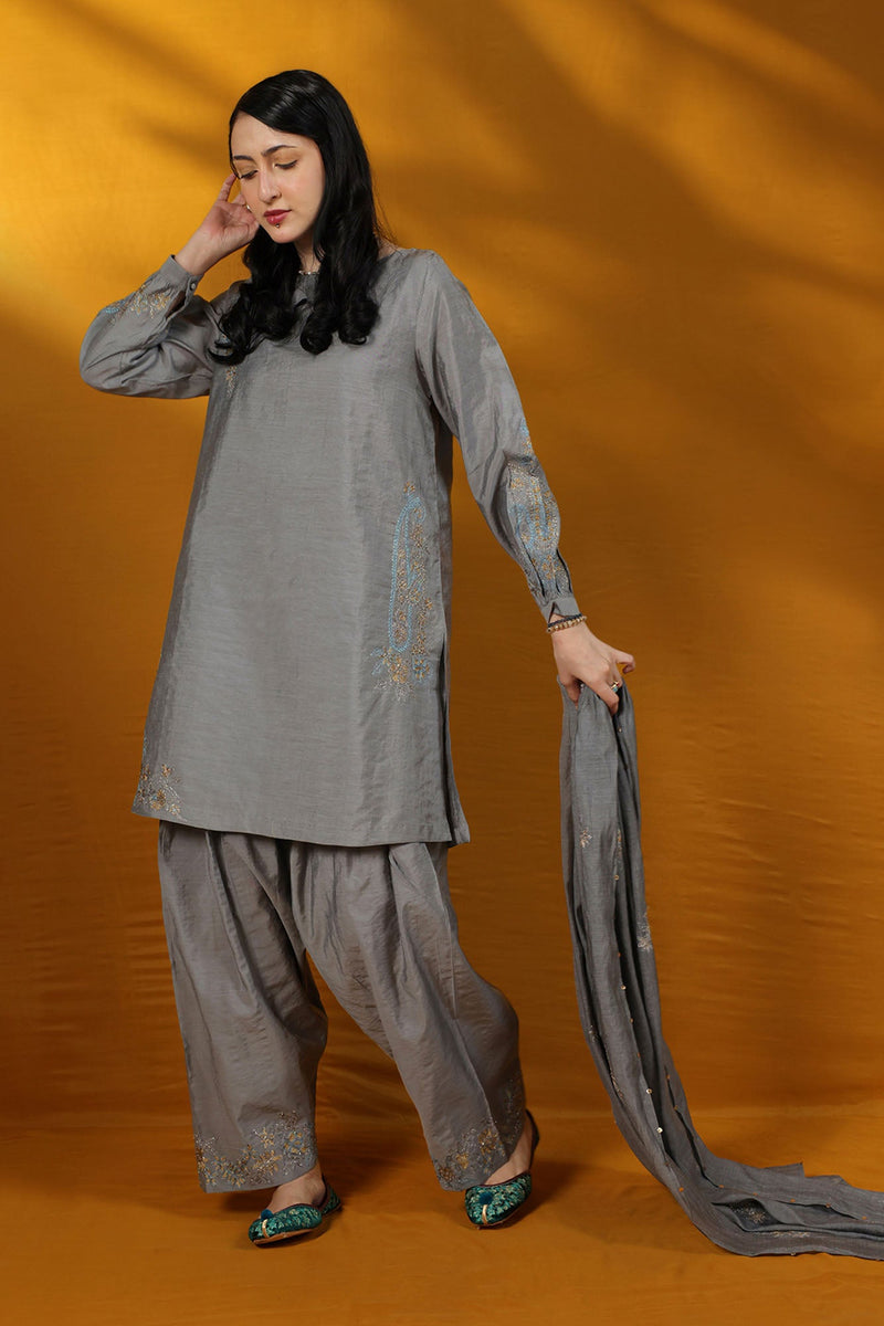 Embroidered Mehr Ensemble