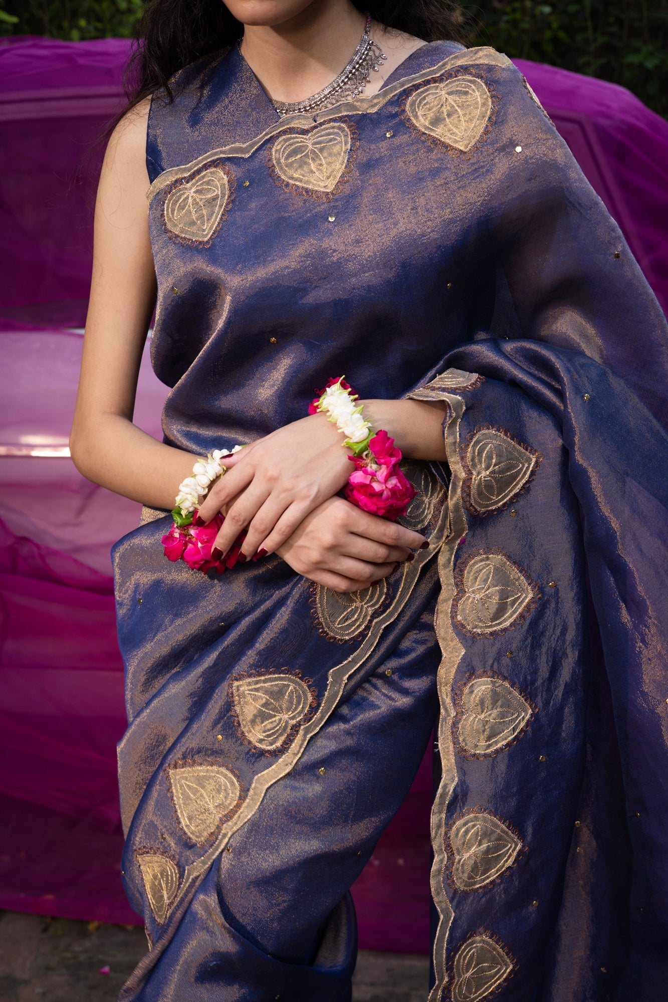 Moonshade Zaari Embroidered Saree