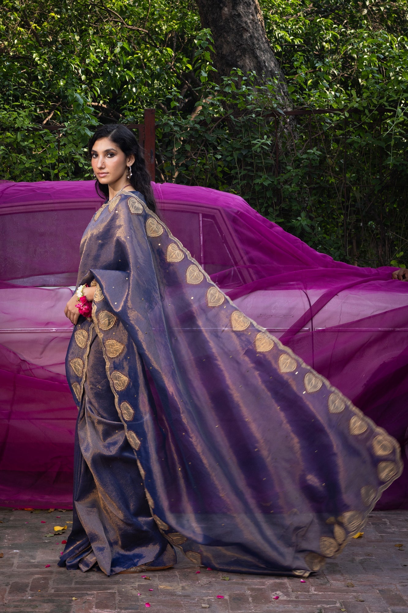 Moonshade Zaari Embroidered Saree
