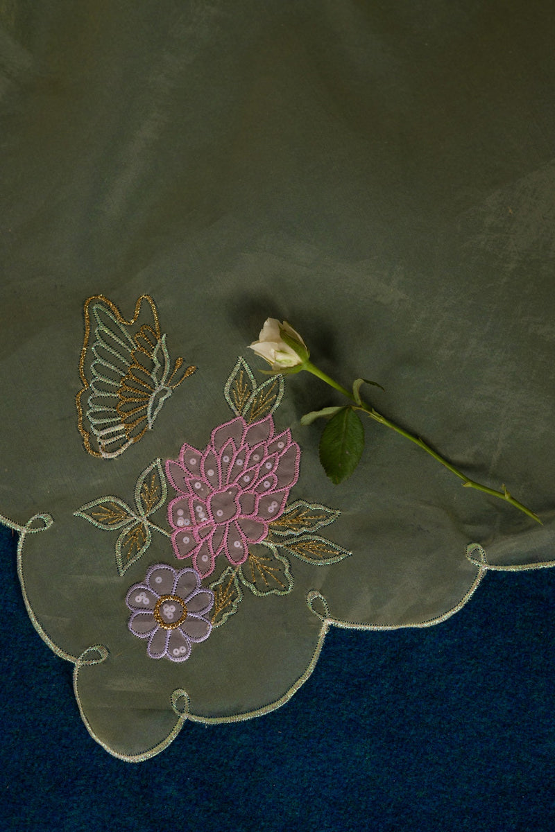 Phool Embroidered Gharara Ensemble