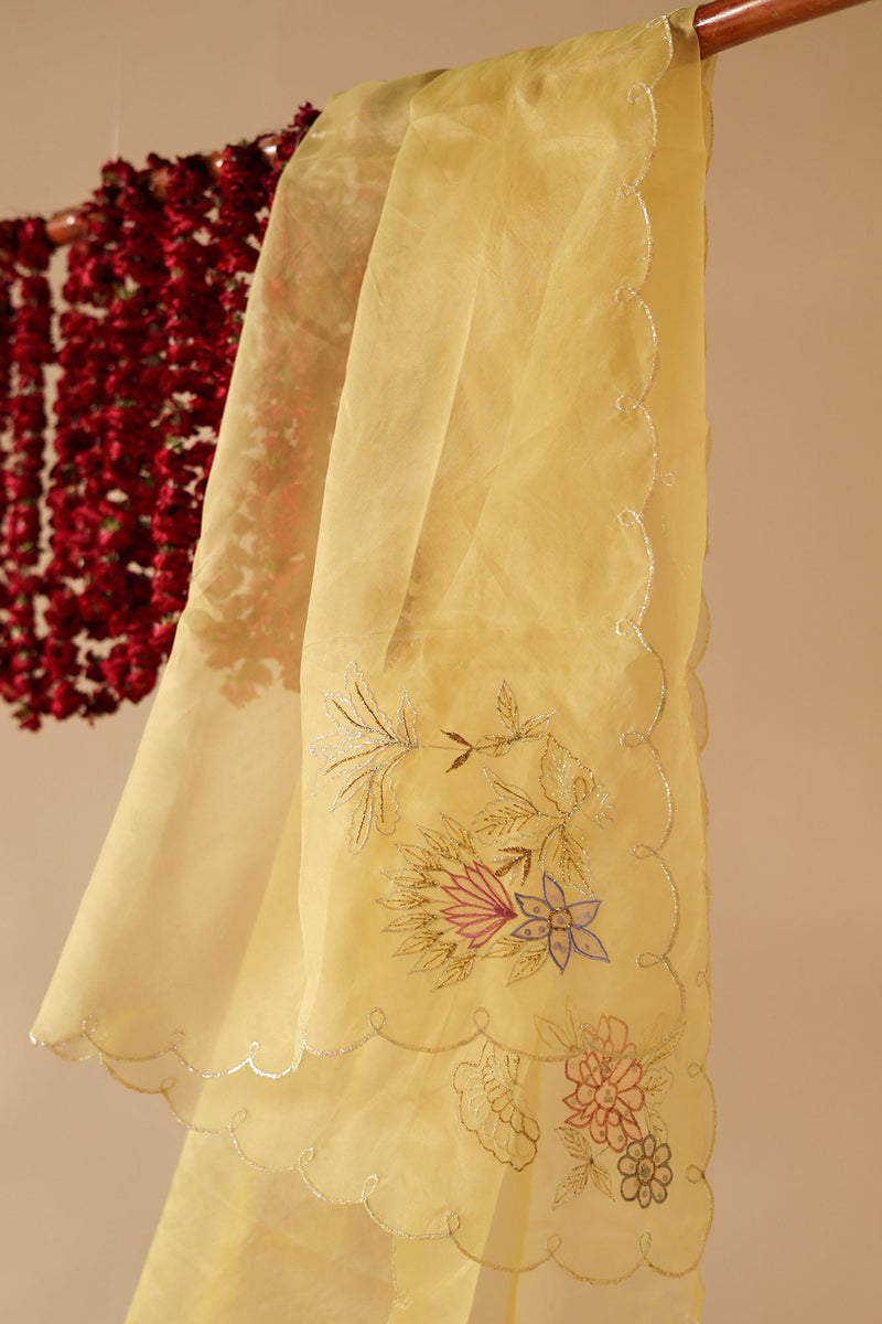 Gulnar Embroidered Gharara Ensemble