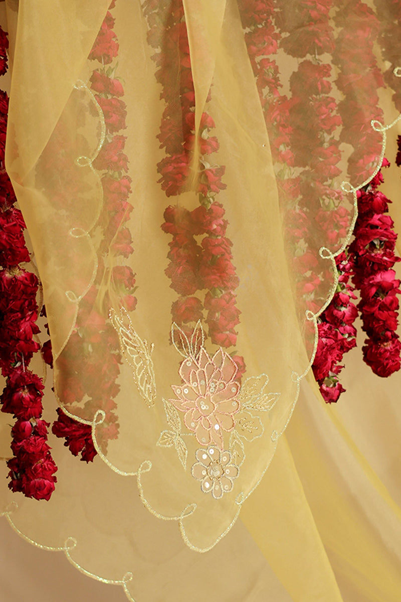 Gulnar Embroidered Gharara Ensemble