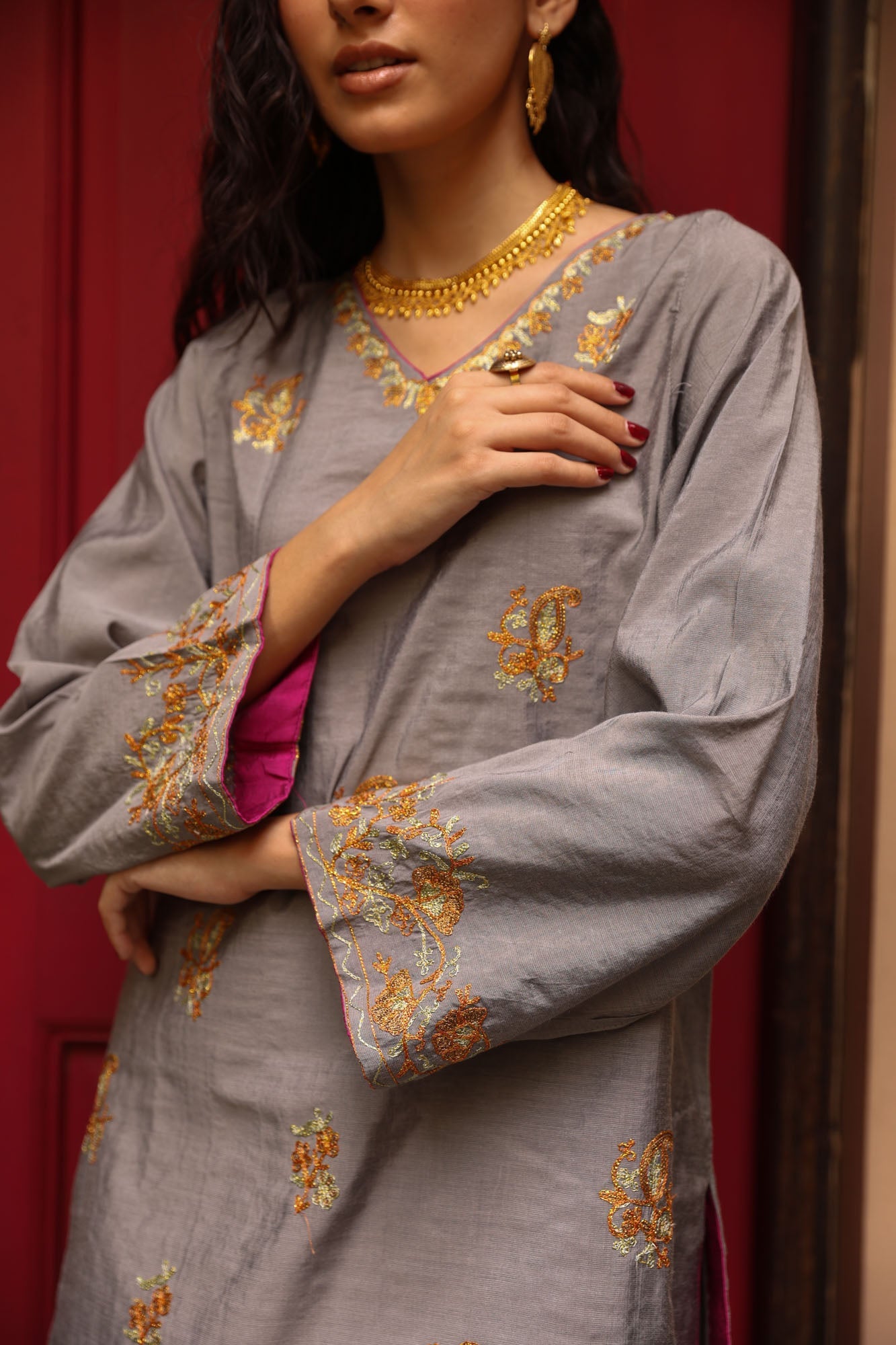 Embroidered Opulent 3-Piece Ensemble