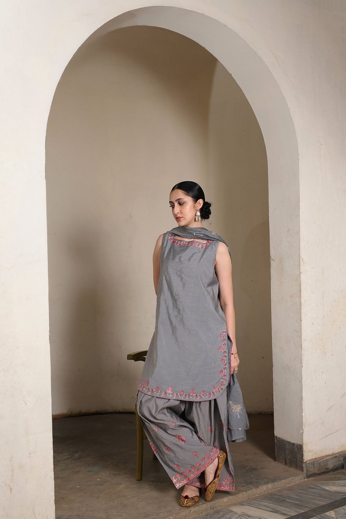 Embroidered Moonlit Suit