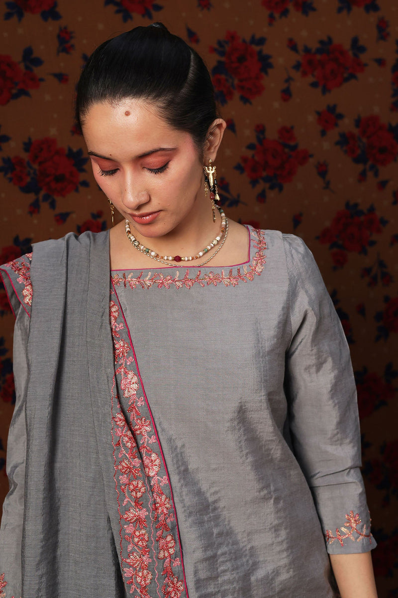 Embroidered Farshi Ensemble