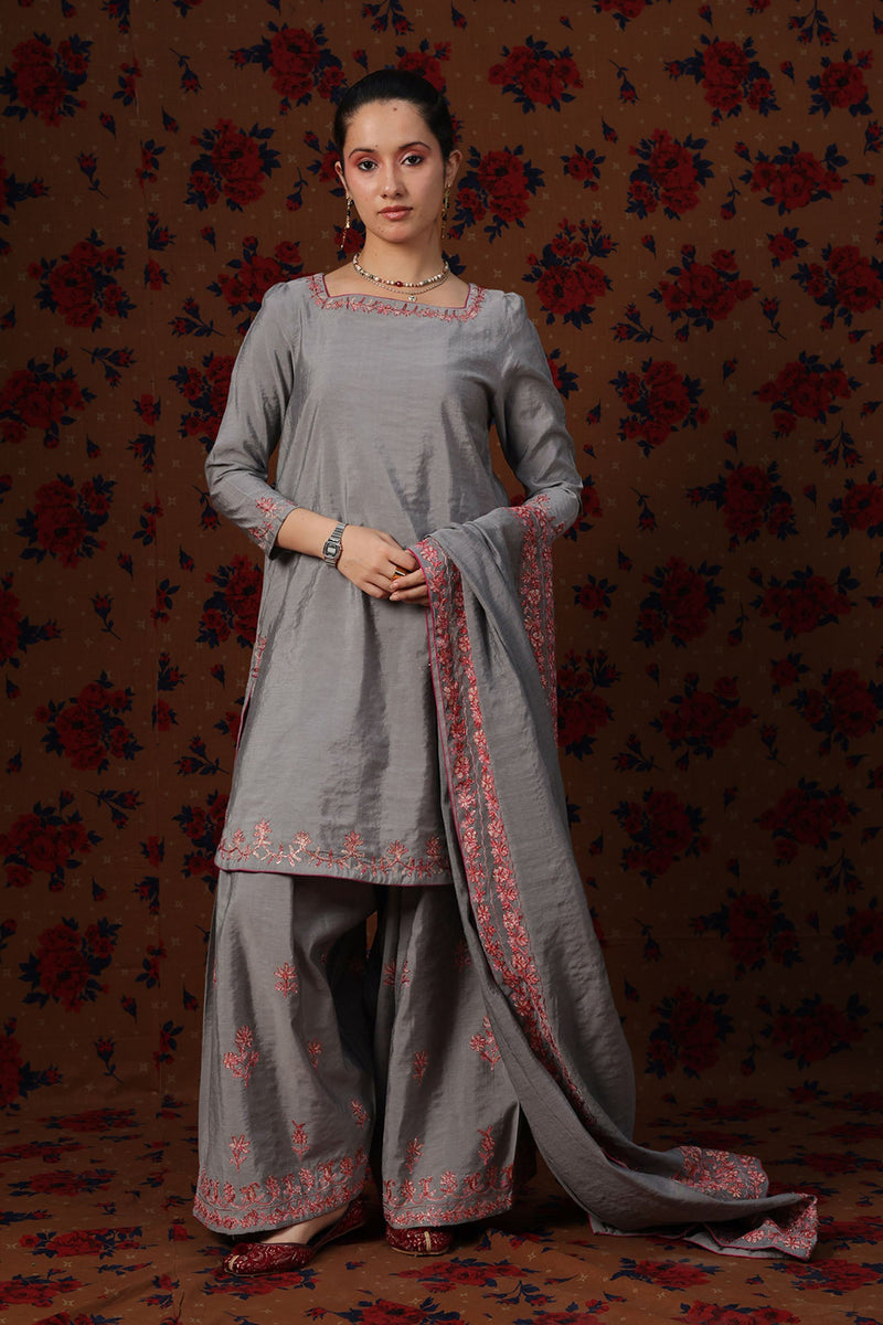 Embroidered Farshi Ensemble