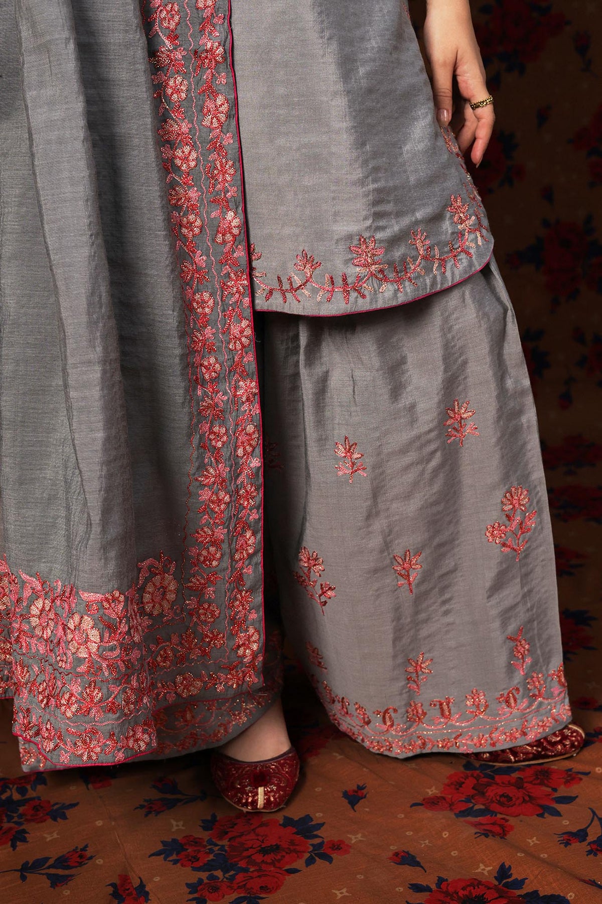 Embroidered Farshi Ensemble