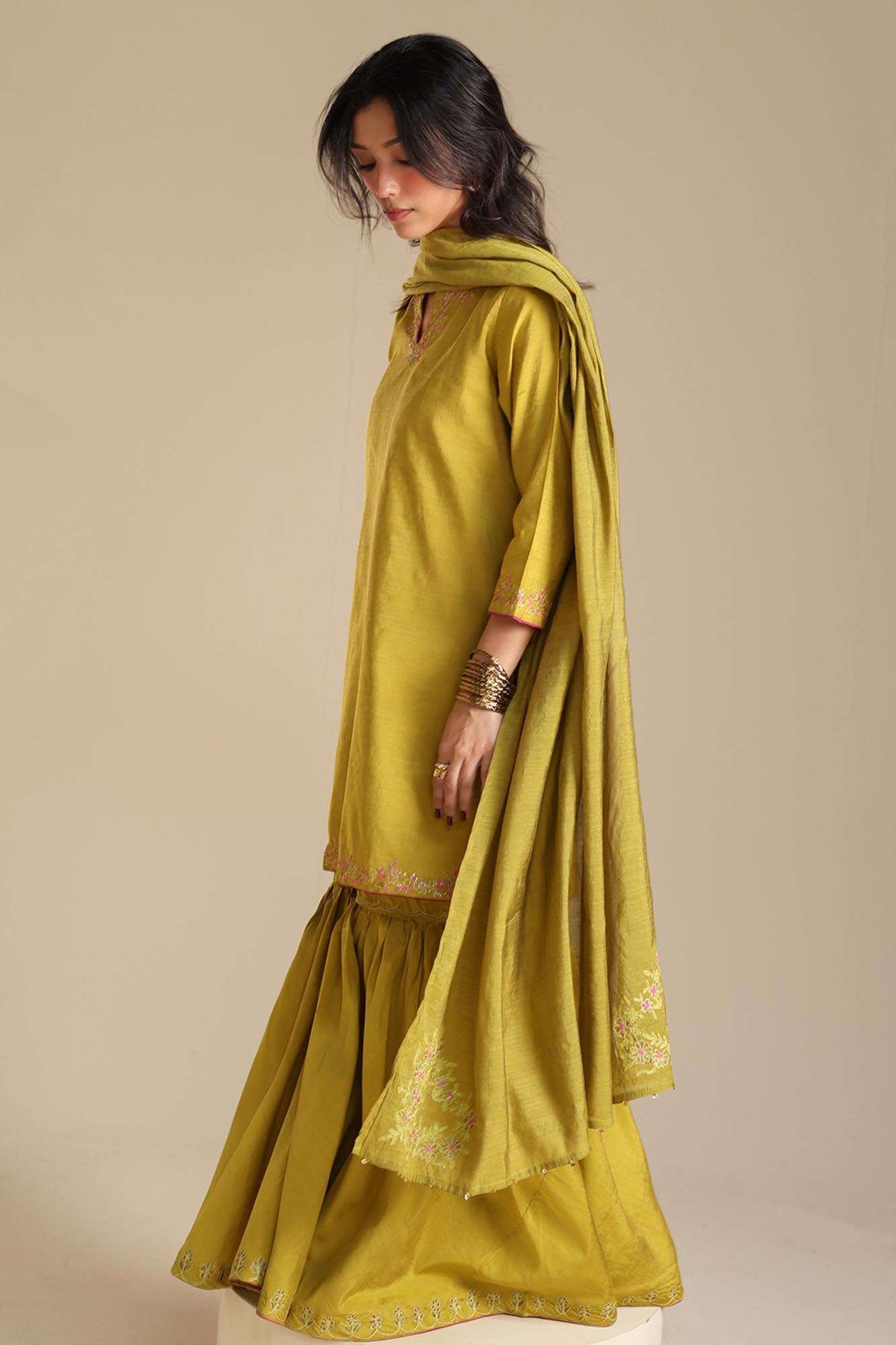 Serene Embroidered Gharara Ensemble