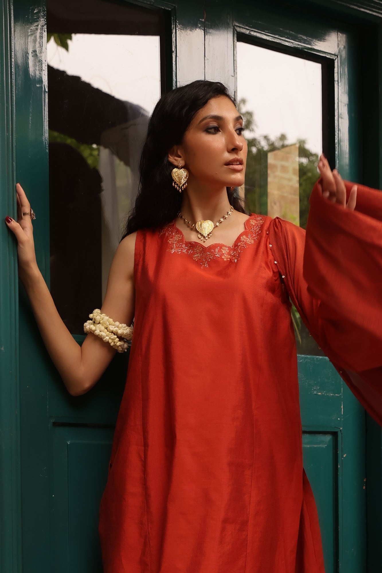 Burnt Rose Flared Ensemble