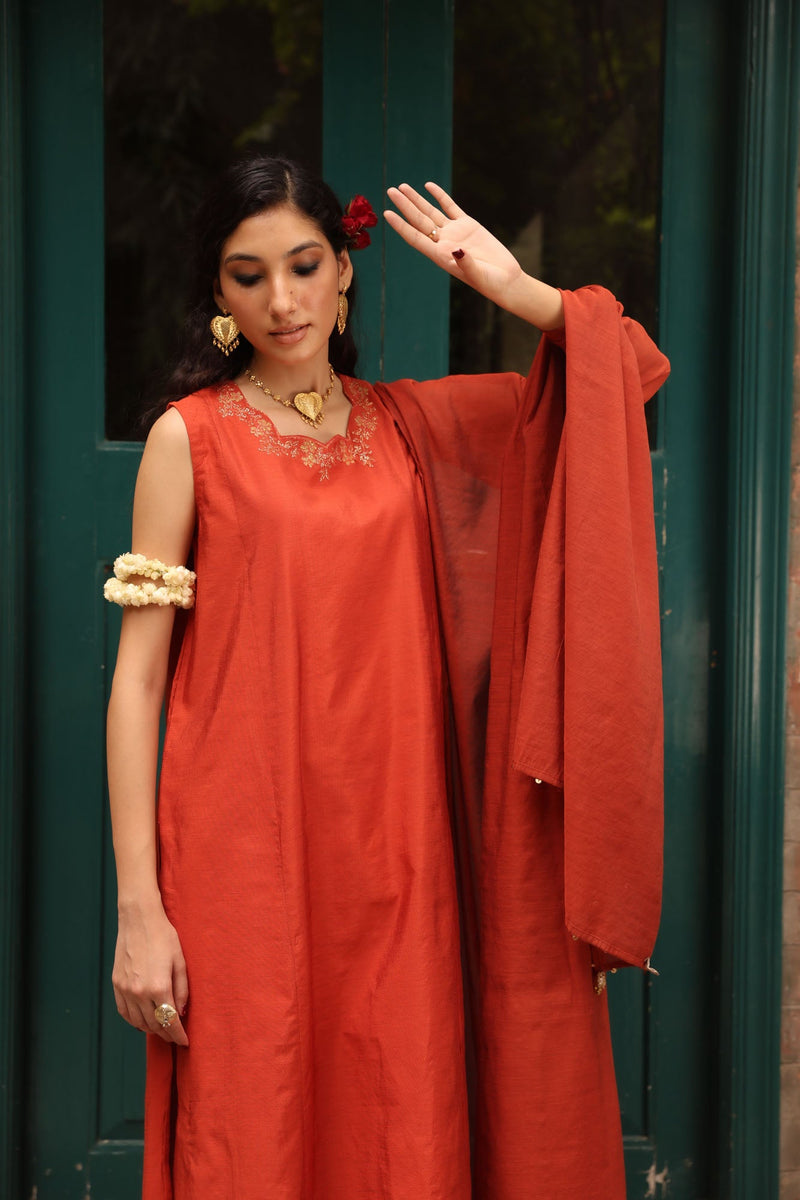 Burnt Rose Flared Ensemble