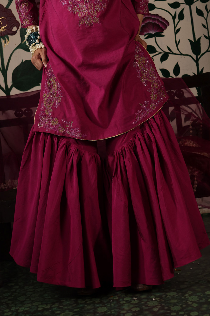 Gilded Embroidered Gharara Set
