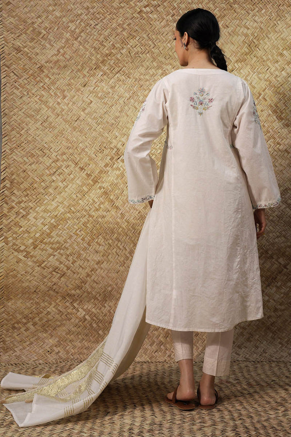 Hand-Embroidered 3-Piece Angrakha Set