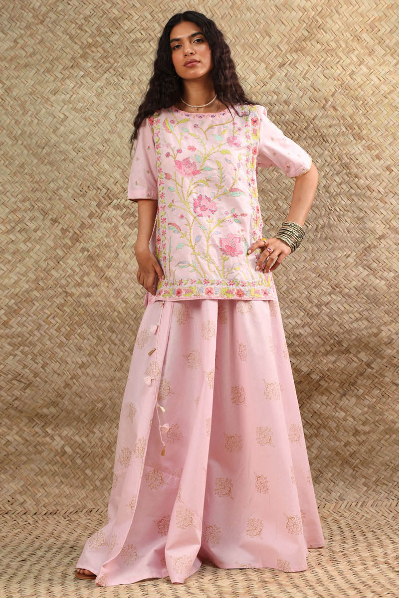 Hand-Crafted Mughal Skirt Set