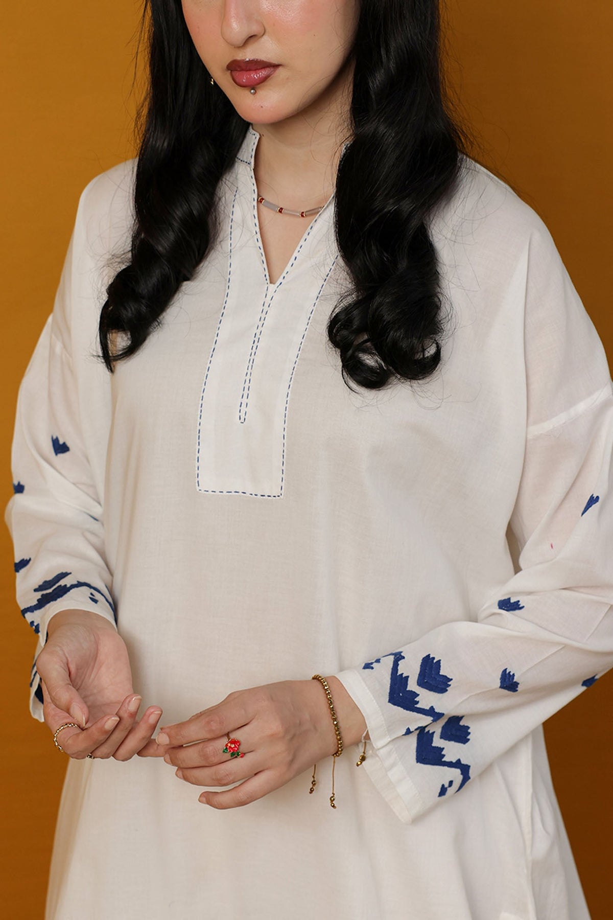 N K R Embroidered Shirt