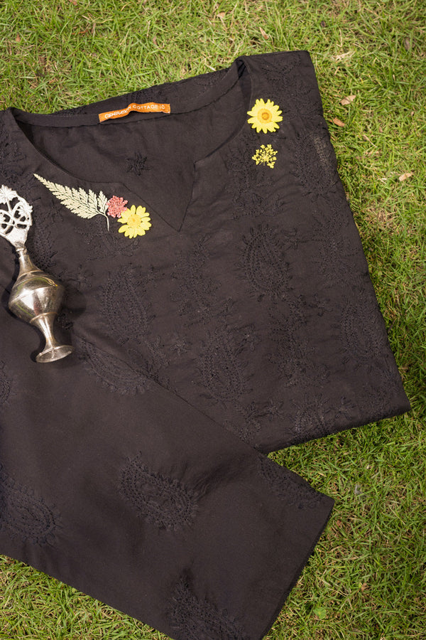 Hand-Embroidered N K R Shirt