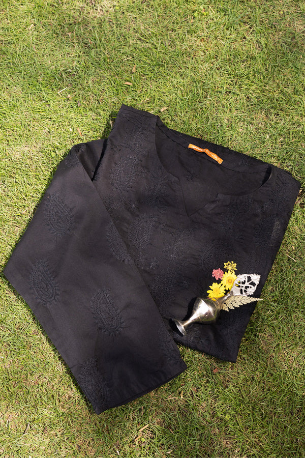 Hand-Embroidered N K R Shirt