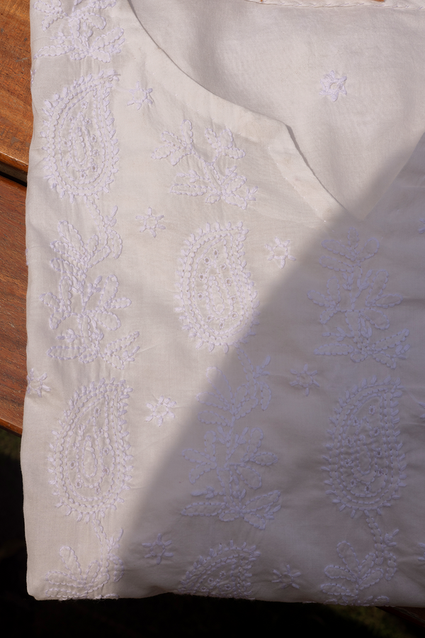 Hand-Embroidered N K R Shirt