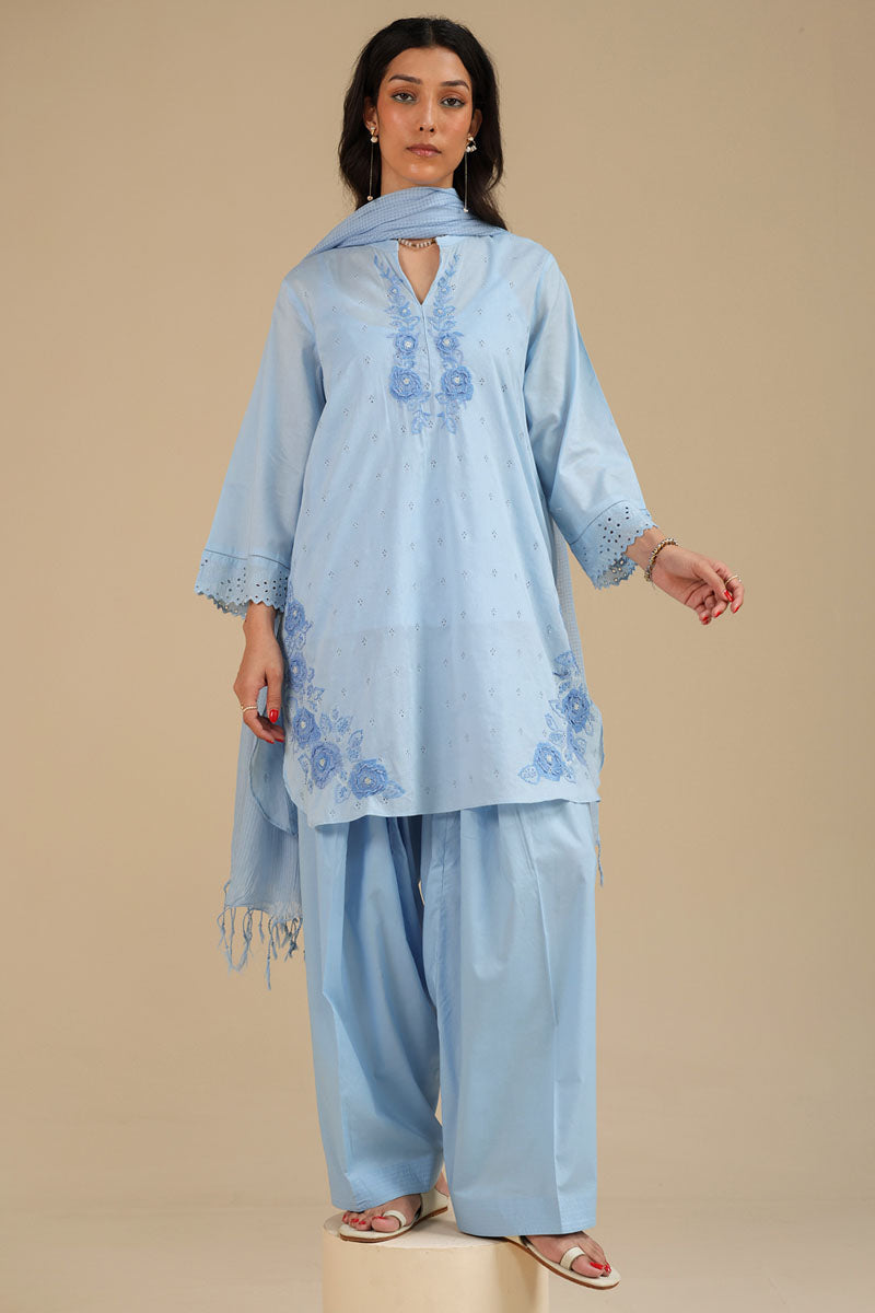 Embroidered Rosettes 3-Piece Suit