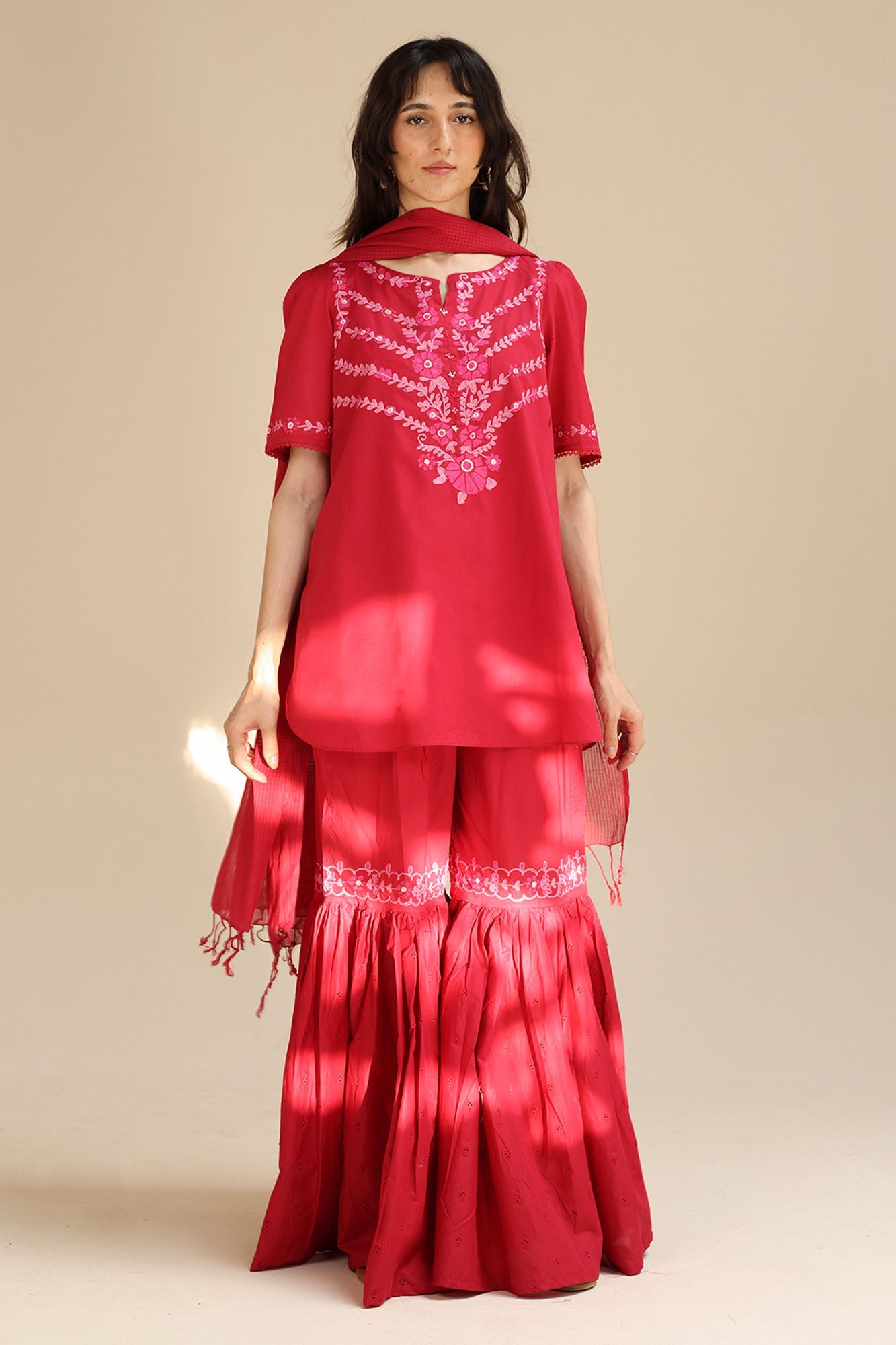 Handcrafted 3-Piece Gharara Set