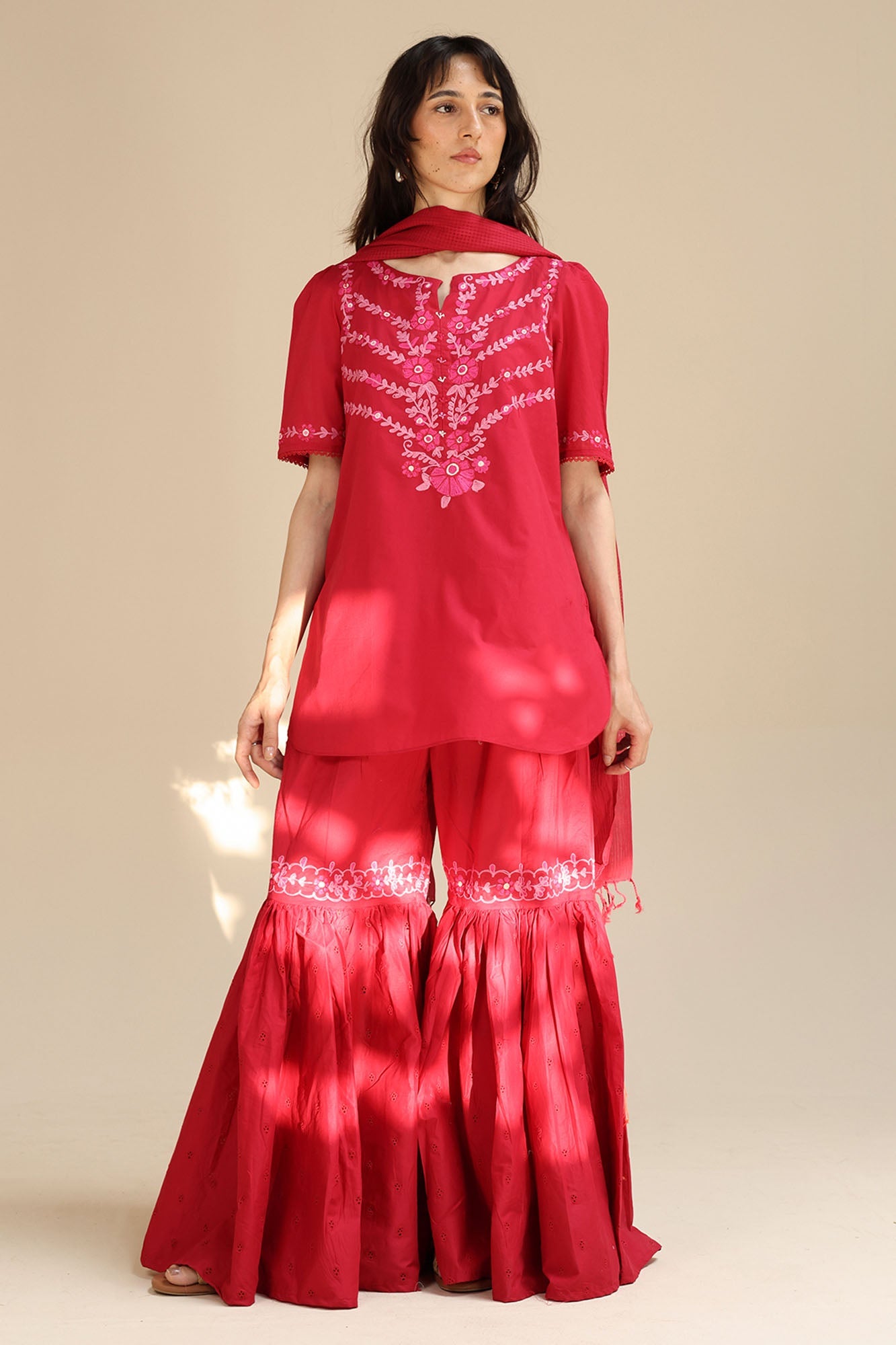 Handcrafted 3-Piece Gharara Set