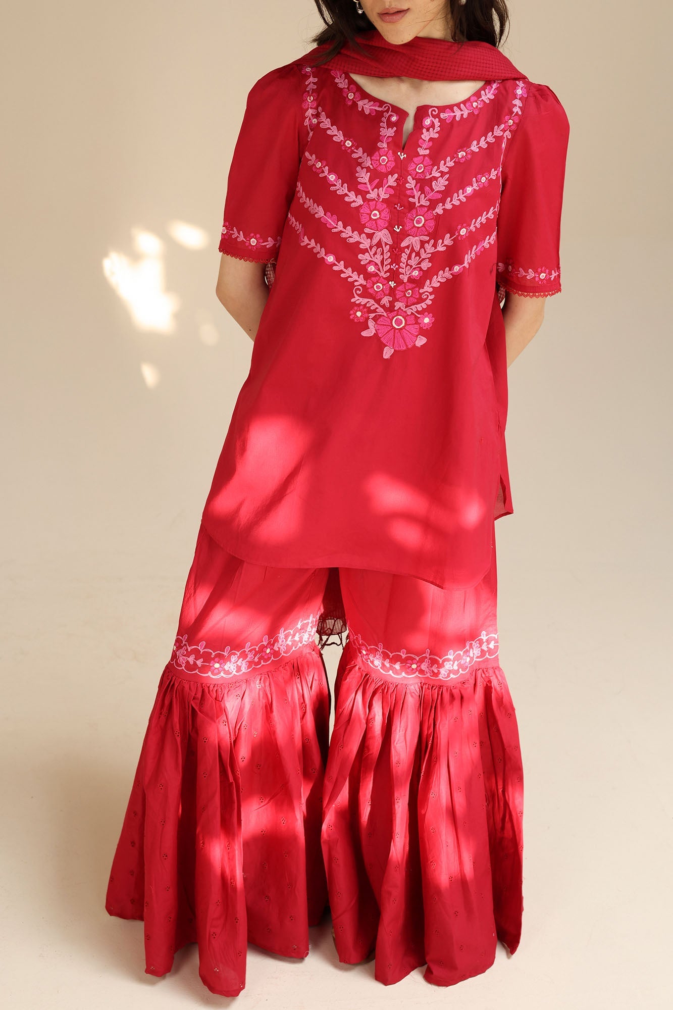 Handcrafted 3-Piece Gharara Set