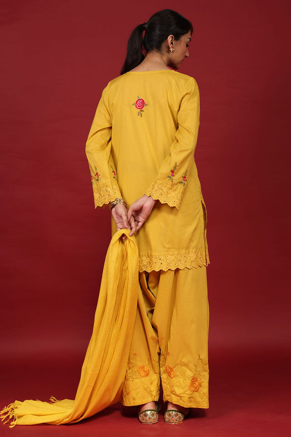 Hand Embroidered Farshi Ensemble