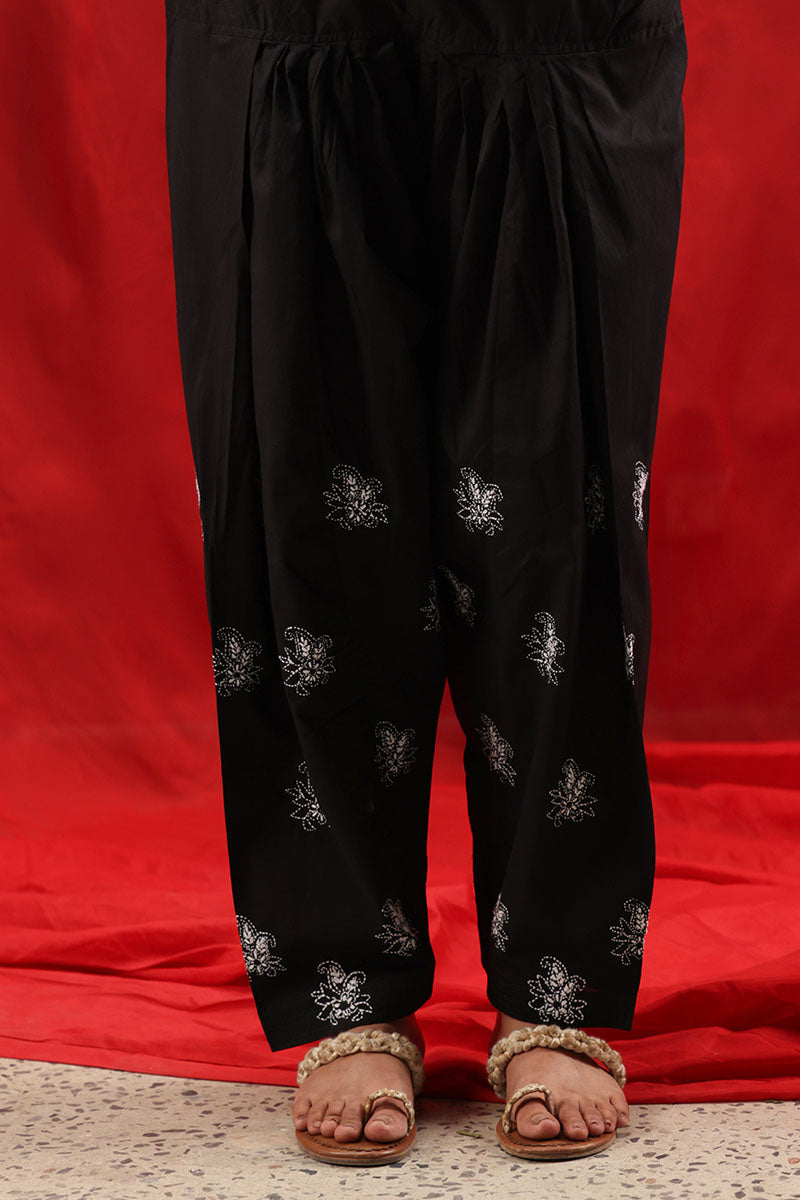 Hand-Embroidered Classic-Fit Shalwar