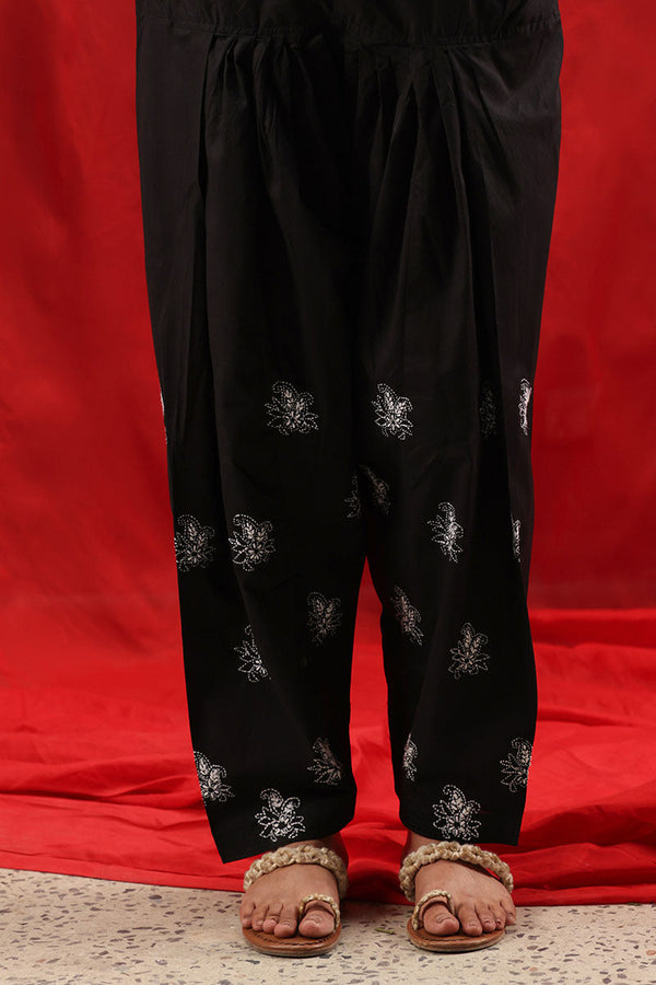 Hand-Embroidered Classic-Fit Shalwar