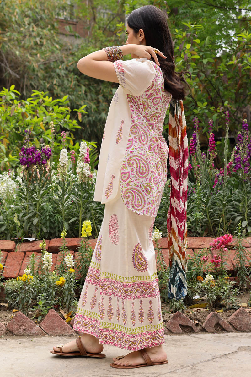 Hand-Block Printed Paisley Set
