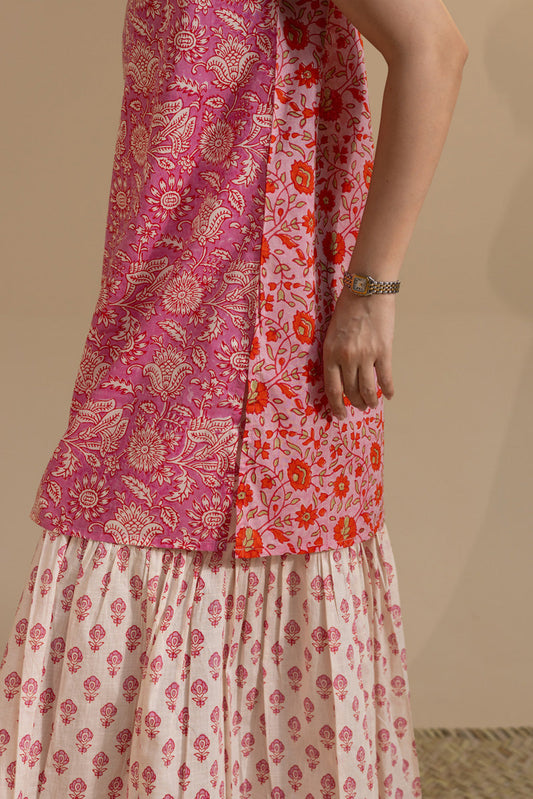 Hand-Block Printed Sarong Set