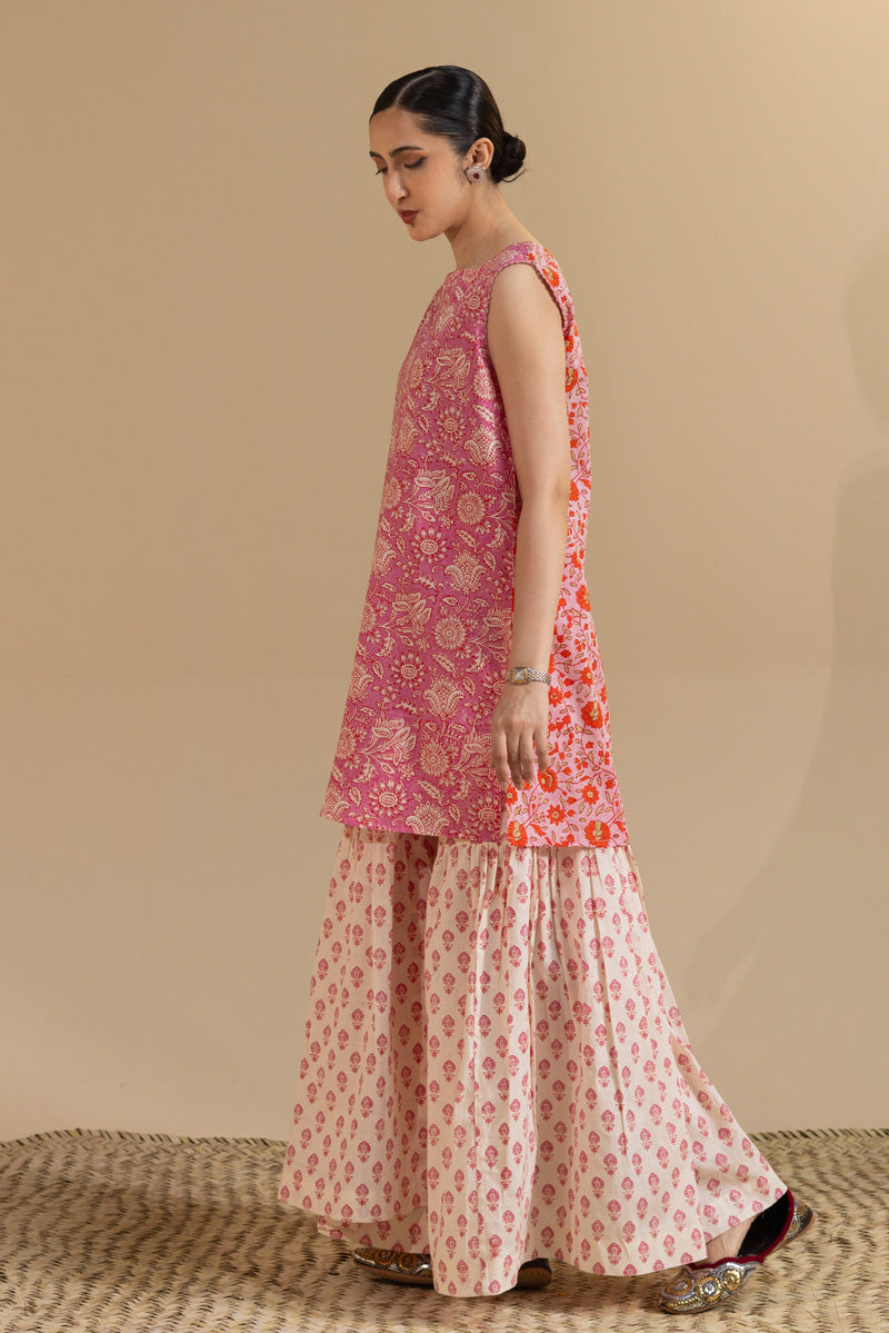 Hand-Block Printed Sarong Set