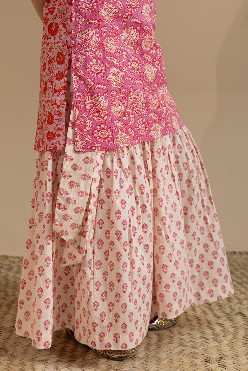 Hand-Block Printed Sarong Set