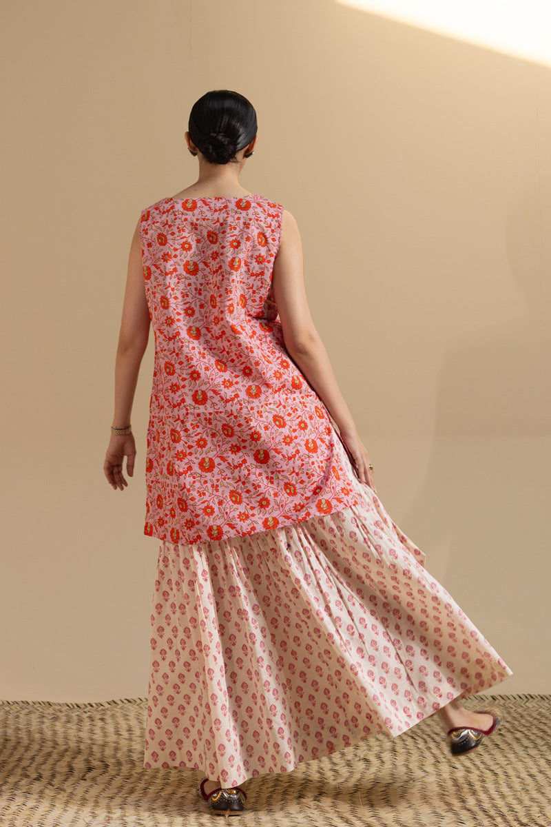 Hand-Block Printed Sarong Set
