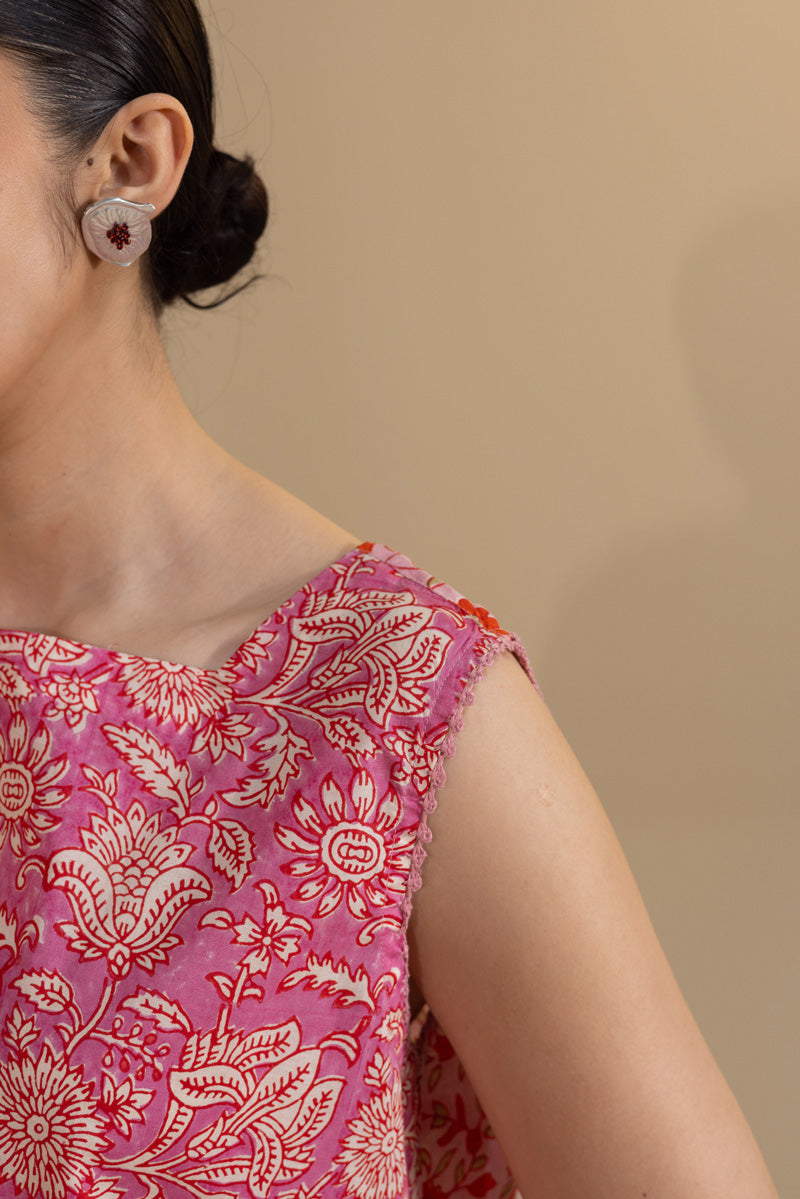 Hand-Block Printed Sarong Set
