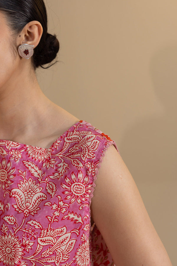 Hand-Block Printed Gharara Set