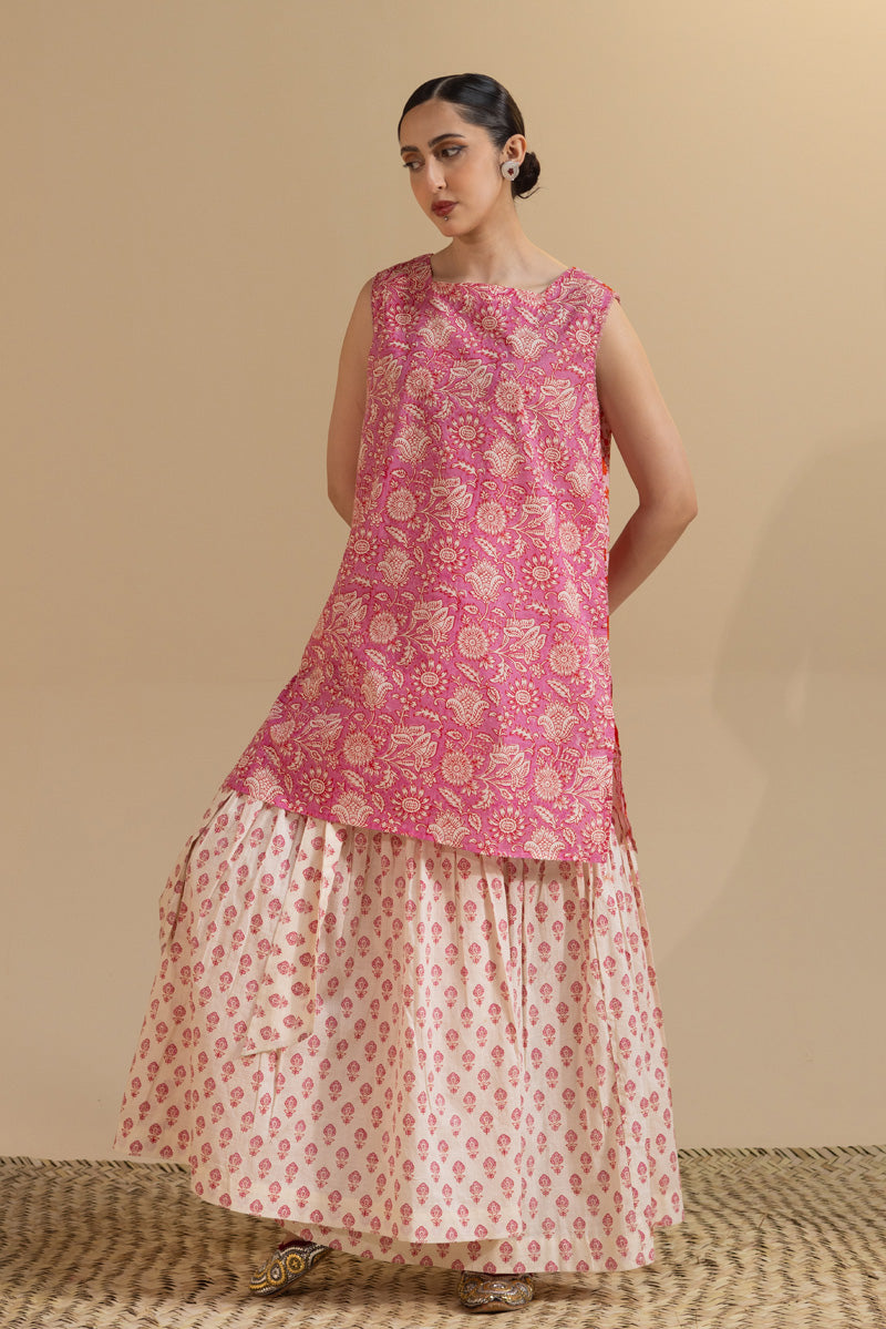 Hand-Block Printed Sarong Set