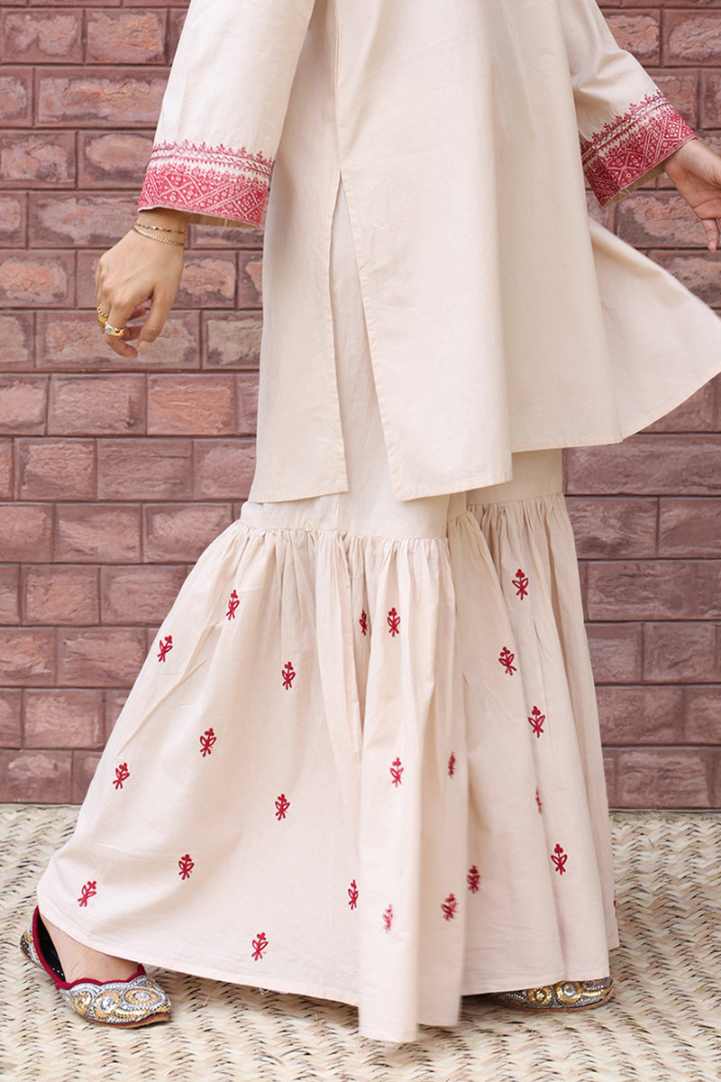 Embroidered Gharara Set