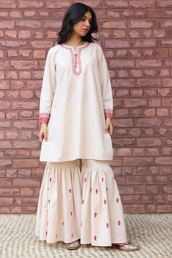 Embroidered Gharara Set