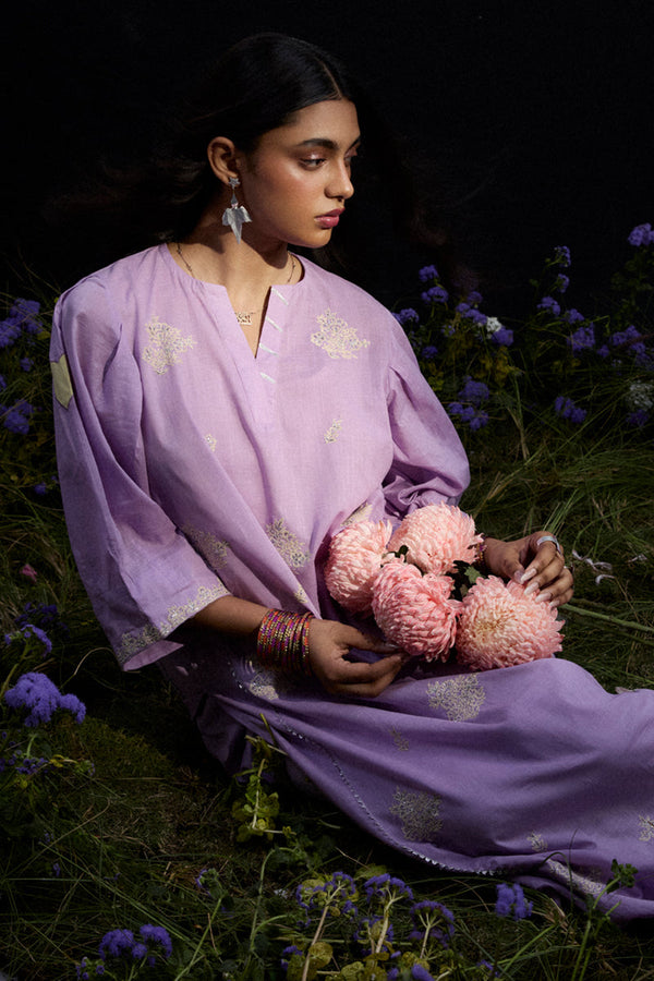 Embroidered Gota Jamni Set