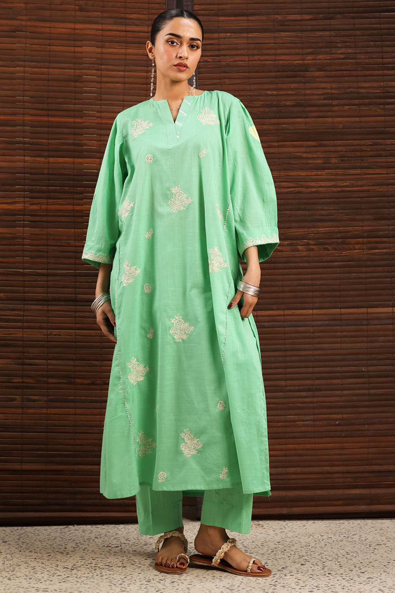 Embroidered Gota Jamni Set
