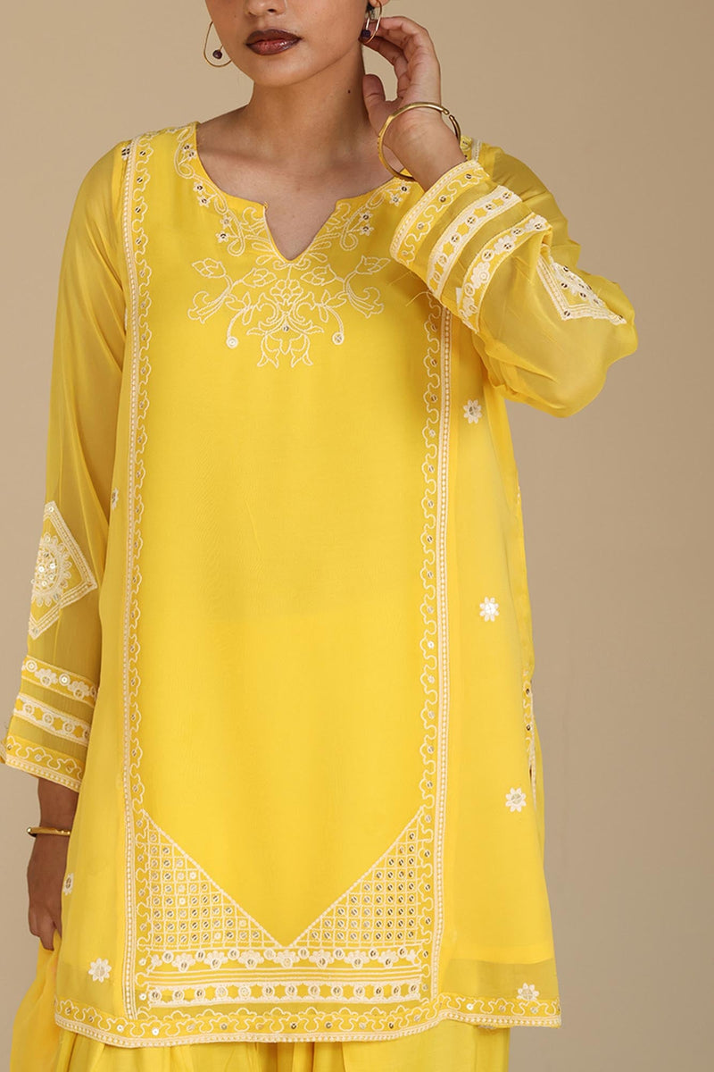 Sheesh Embroidered Farshi Set