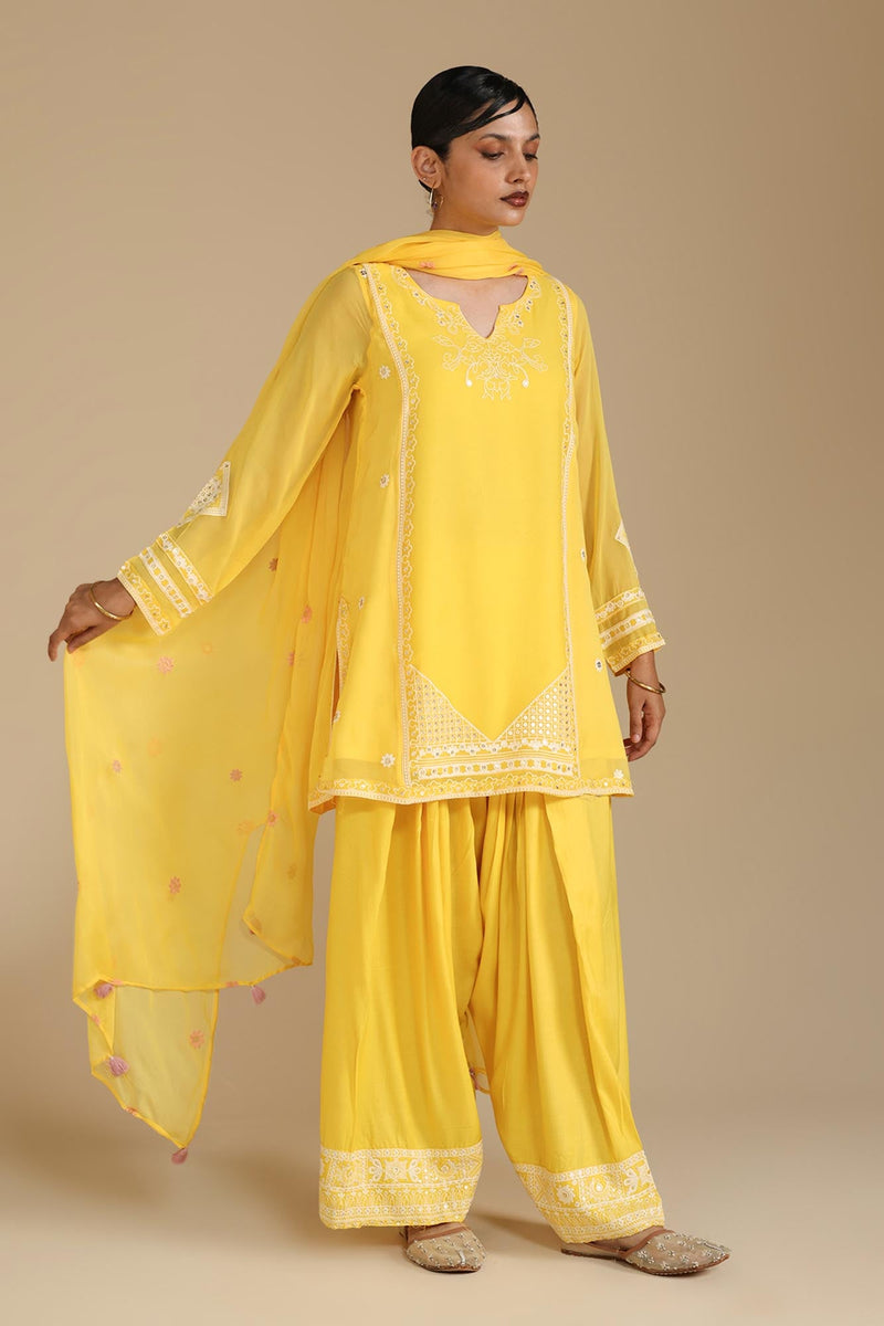 Sheesh Embroidered Farshi Set