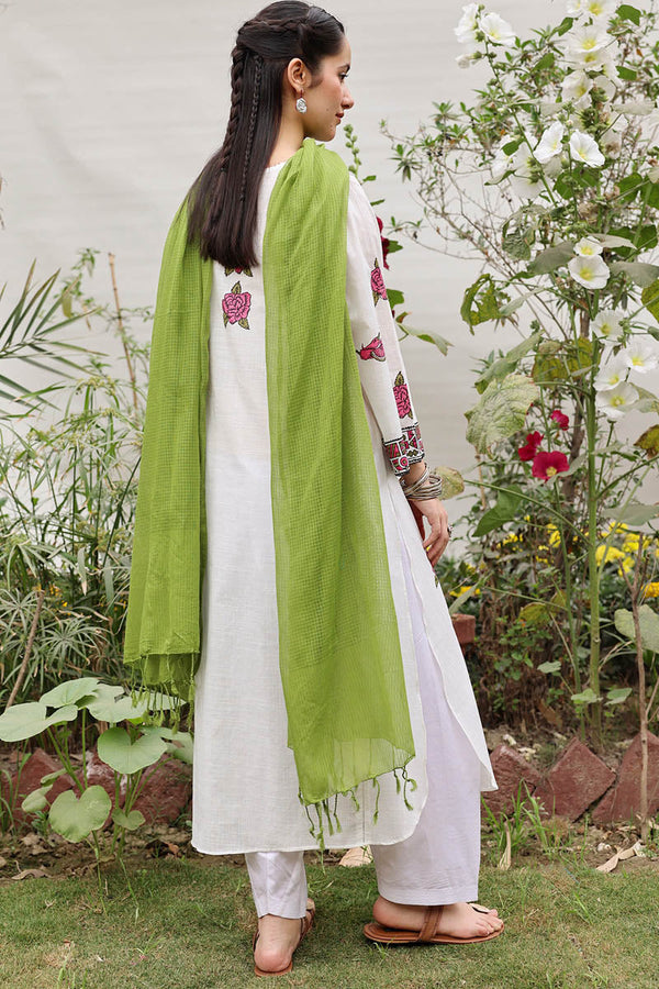 Hand-Printed Rose Shirt