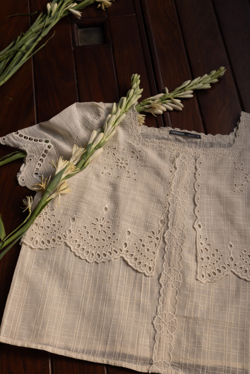 Midnight Broderie Edit Top