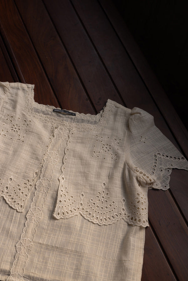 Midnight Broderie Edit Top