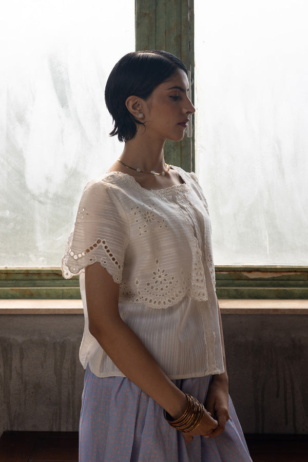 Midnight Broderie Edit Top