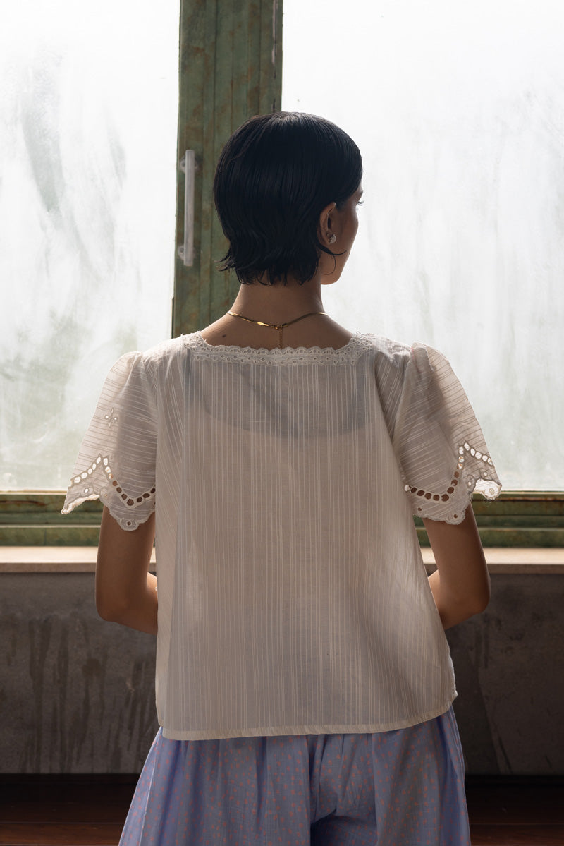 Midnight Broderie Edit Top