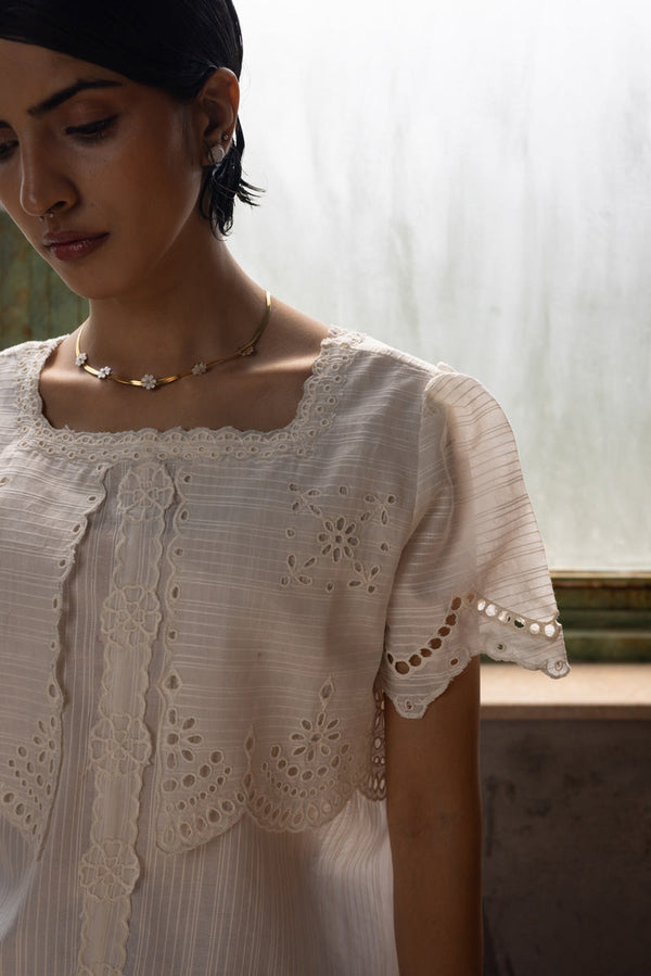 Midnight Broderie Edit Top