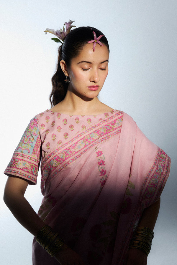 Block-Printed Jamni Saree